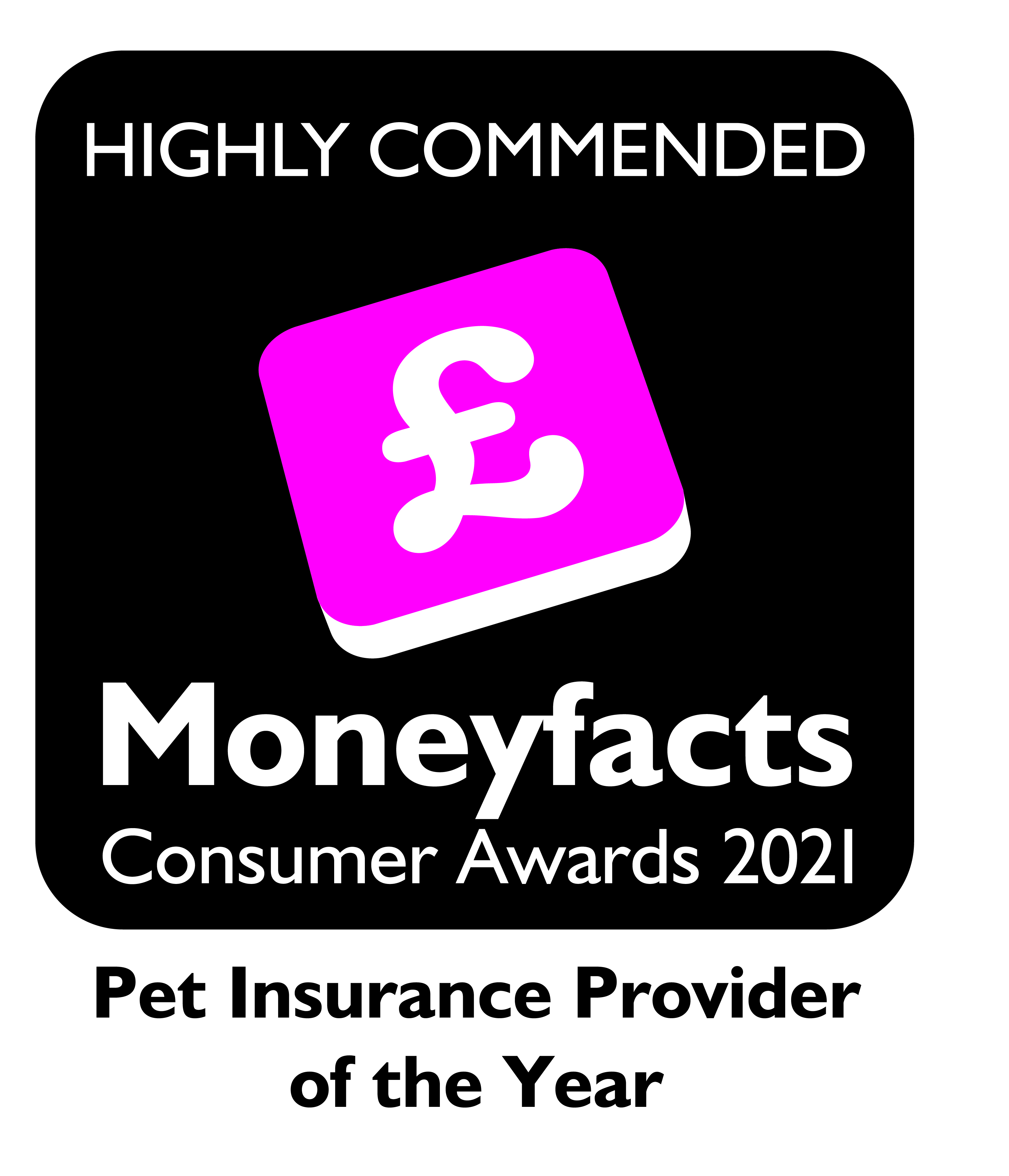 Moneyfacts Highly Commended rating 2021 image